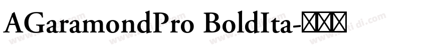 AGaramondPro BoldIta字体转换